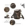 Multifunktionale Ledertasche - Schultergurt - Taillenschnalle