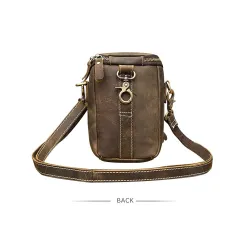 Multifunctional leather bag - shoulder strap - waist buckleBags