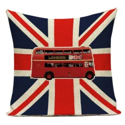 Dekorativer Kissenbezug - Londoner Stil - Britische Flagge - 40 cm * 40 cm - 45 cm * 45 cm