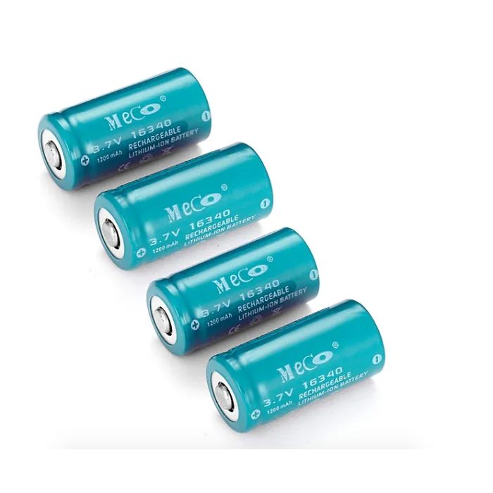 3.7V 1200mAh - CR123A/16340 li-ion battery - rechargeable - 2 piecesBattery