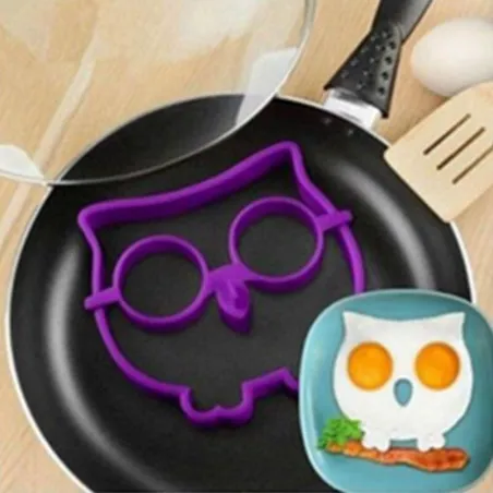 Silicone egg shaper - pancake - owlEgg shapers