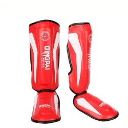 Boxing shin guards - leg / ankle / feet protectors - leatherEquipment