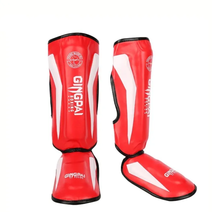 Boxing shin guards - leg / ankle / feet protectors - leatherEquipment