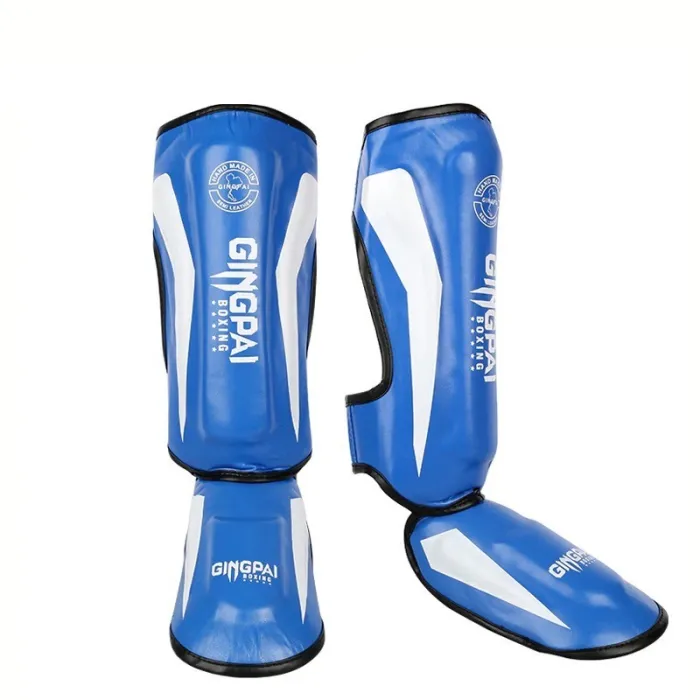 Boxing shin guards - leg / ankle / feet protectors - leatherEquipment