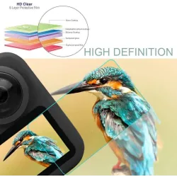 Silikon-Objektivabdeckung - Displayschutz aus gehärtetem Glas - für GoPro Max