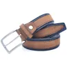 Classic leather belt - with a metal buckle - patchwork designBelts