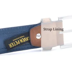 Classic leather belt - with a metal buckle - patchwork designBelts