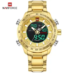 NAVIFORCE - sportliche Herrenuhr - digital - Quarz - wasserdicht - Edelstahl