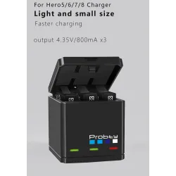 1680mAh Li-Ion Akku - mit Ladegerät - für GoPro Hero 5 / 6 / 7