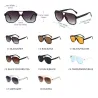Übergroße Retro-Sonnenbrille - polarisiert - Pilotenstil - Unisex