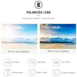 Übergroße Retro-Sonnenbrille - polarisiert - Pilotenstil - Unisex