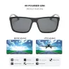 Klassische eckige Sonnenbrille – polarisiert – UV400 – Unisex