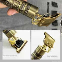 Elektrischer Haarschneider - Rasierer - USB - Buddha-/Drachen-Design