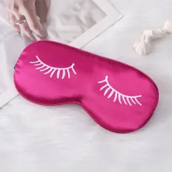Schlafmaske - Augenbinde - bedruckte Augen - Seide