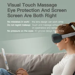 4D Smart Eye Massagegerät - Musik - Rhythmus - Vibration - Entspannung - Akupressur - Linderung von Müdigkeit / Augenringen