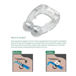 Silicone magnetic nose clips - anti snoring - nasal dilator - stop snoringAnti-snoring
