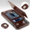 Retro-Kartenhalter – Handyhülle – Leder-Flip-Cover – Mini-Geldbörse – für iPhone – blau