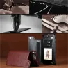 Retro card holder - phone cover case - leather flip cover - mini wallet - for iPhone - blueProtection