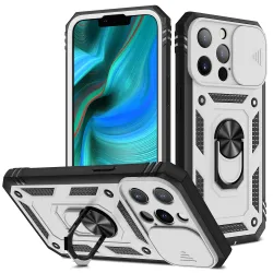 Protective cover case - camera lens cover - heavy duty bumper - 360 rotatable kickstand - for iPhoneProtection