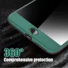 Luxury 360 Full Cover - mit Displayschutz aus gehärtetem Glas - für iPhone - schwarz
