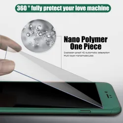 Luxury 360 Full Cover - mit Displayschutz aus gehärtetem Glas - für iPhone - blau