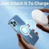Magsafe kabelloses Laden – transparente Magnethülle – magnetischer Kartenhalter aus Leder – für iPhone – lila