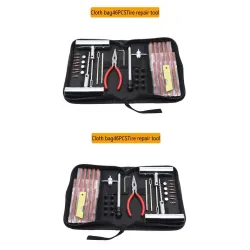 Car tire repair tools - kit - 46 piecesTire repair parts