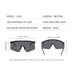 Übergroße Sportsonnenbrille - Unisex