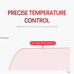 Aquarium submersible heater - LCD display - adjustable - constant temperature controlAquarium