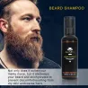 Bartpflegeset - Creme - Öl - Shampoo - Kamm - Bürste - mit Aufbewahrungsbox - 5-tlg