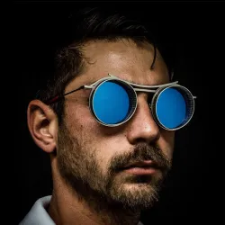 Runde Steampunk-Sonnenbrille – Metallrahmen – Unisex
