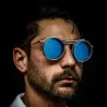 Runde Steampunk-Sonnenbrille – Metallrahmen – Unisex