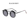 Runde Steampunk-Sonnenbrille – Metallrahmen – Unisex