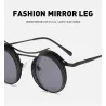 Runde Steampunk-Sonnenbrille – Metallrahmen – Unisex