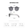 Runde Steampunk-Sonnenbrille – Metallrahmen – Unisex
