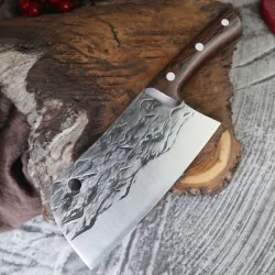 Küchenmesser aus Kohlenstoffstahl - Metzger- / Küchenmesser - geschmolzenes Design