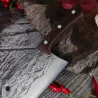 Carbon steel kitchen knife - butcher / kitchen chef knife - melted designSteel