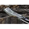 9.3 inch chopping knife - kitchen - hunting - wood cutter - handmade forged steel - tiger designSteel