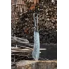9.3 inch chopping knife - kitchen - hunting - wood cutter - handmade forged steel - tiger designSteel