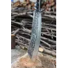 9.3 inch chopping knife - kitchen - hunting - wood cutter - handmade forged steel - tiger designSteel