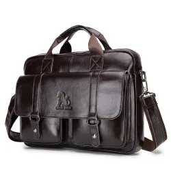 Business shoulder bag - genuine leather - large capacityBags