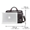 Business-Schultertasche - echtes Leder - großes Fassungsvermögen