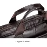 Business-Schultertasche - echtes Leder - großes Fassungsvermögen