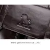 Business-Schultertasche - echtes Leder - großes Fassungsvermögen