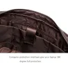 Business-Schultertasche - echtes Leder - großes Fassungsvermögen