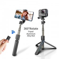 Selfie-Stick-Stativ – mit Fernbedienung – ausziehbar – faltbares Einbeinstativ – kabellos/Bluetooth