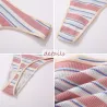 Bunt gestreifte Baumwoll-Strings - niedrige Taille - 3 Stück