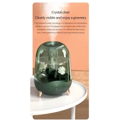 DEERMA - ultrasonic air humidifier - diffuser - aromatherapy - transparent - with water filtration - 5 LHumidifiers