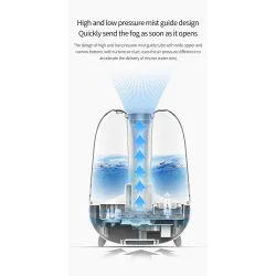 DEERMA - ultrasonic air humidifier - diffuser - aromatherapy - transparent - with water filtration - 5 LHumidifiers