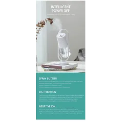 Ultraschall-Luftbefeuchter - 360-Grad-Rotations-Nebelspray - mit LED - 200 ml